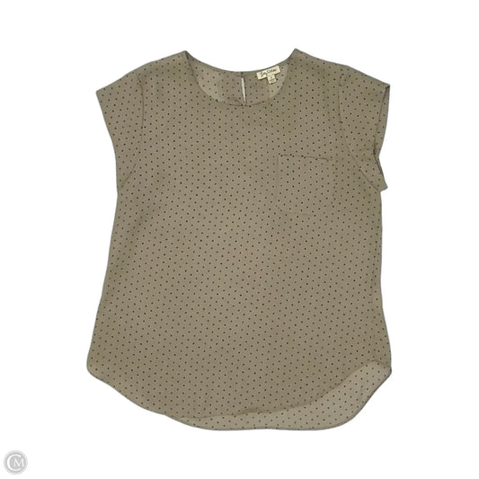Blouse Short Sleeve By Lily White In Tan, Size: S