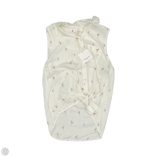 Blouse Sleeveless By Beachlunchlounge In Pink & White, Size: M