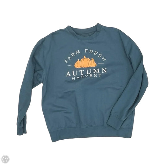 Sweatshirt Crewneck By Clothes Mentor In Blue, Size: Xl
