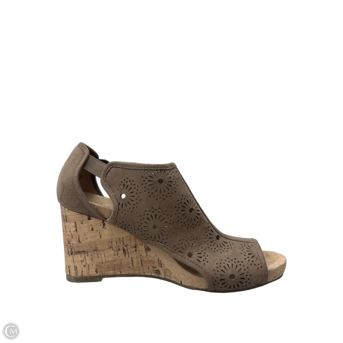 Sandals Heels Wedge By Life Stride In Tan, Size: 9