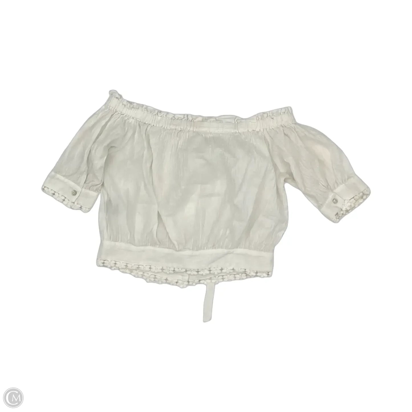 Blouse Short Sleeve By Pol In White, Size: S