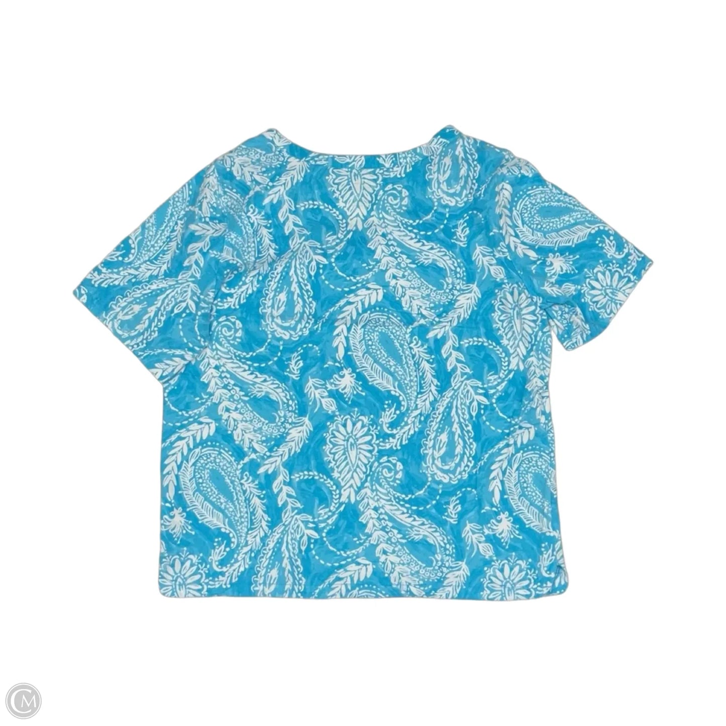 Top Short Sleeve By Talbots In Blue, Size: 1x