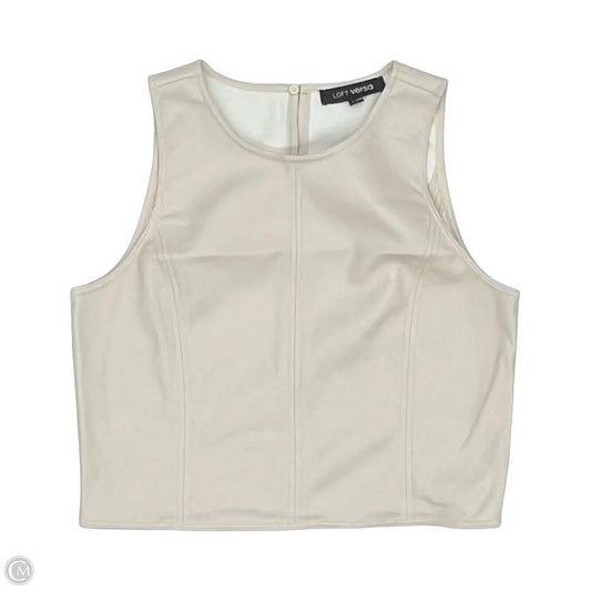 Top Sleeveless By Loft In Cream, Size: M