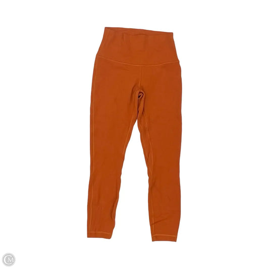 Athletic Leggings By Lululemon In Orange, Size: S