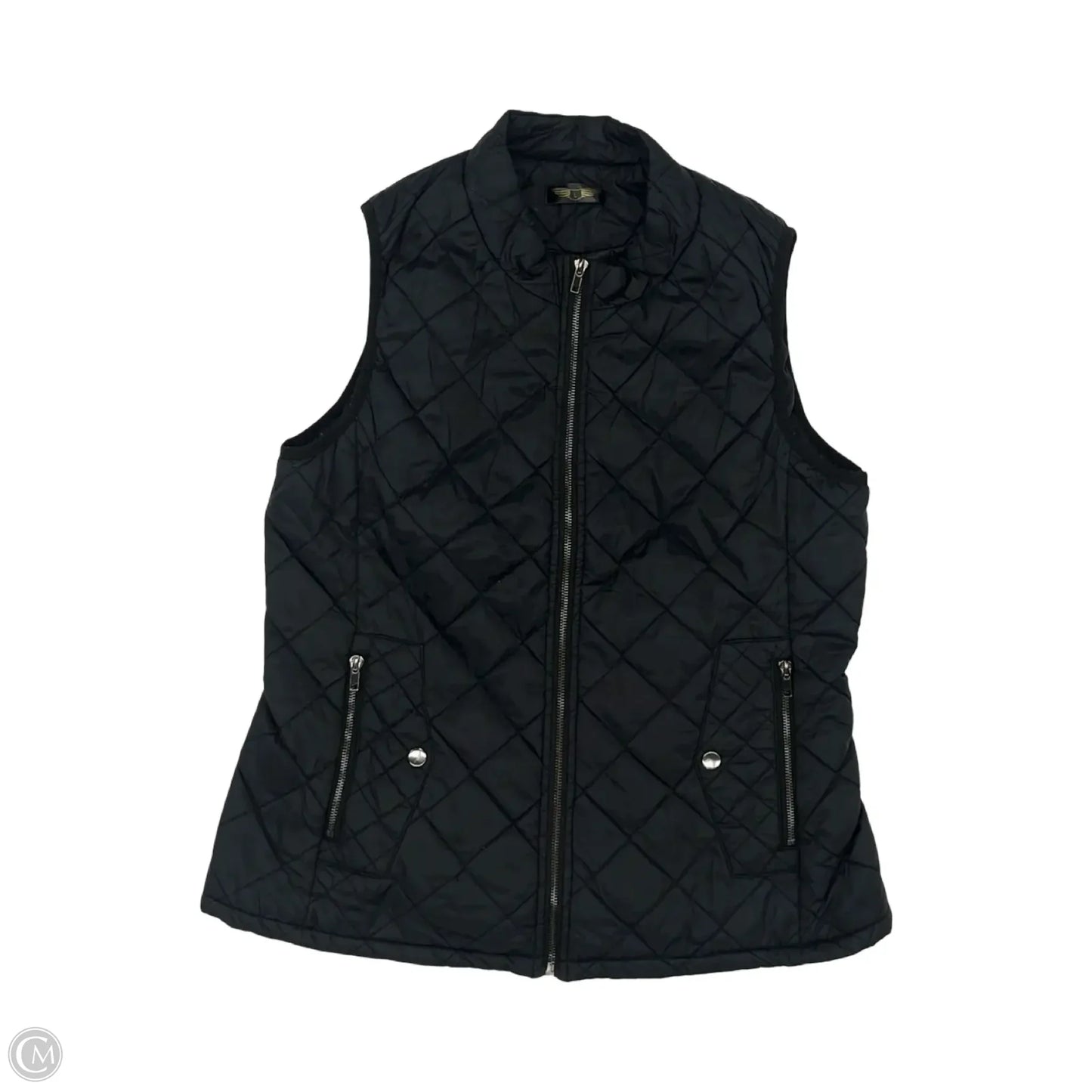 Vest Puffer & Quilted By Clothes Mentor In Black, Size: L