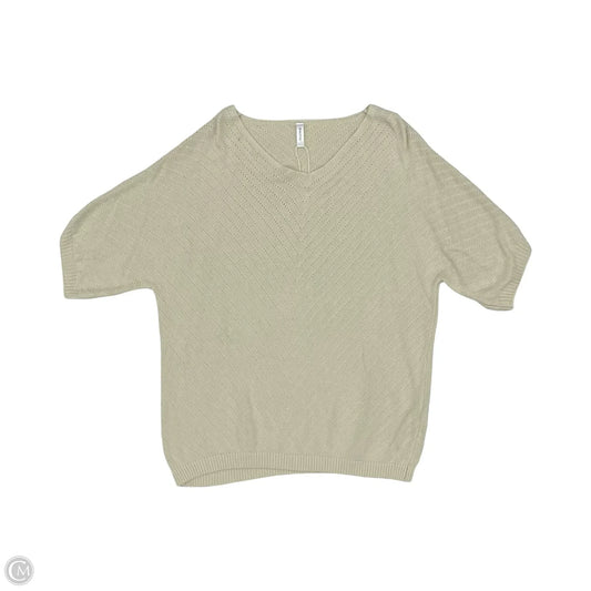 Sweater Short Sleeve By Dokotoo In Cream, Size: Xl