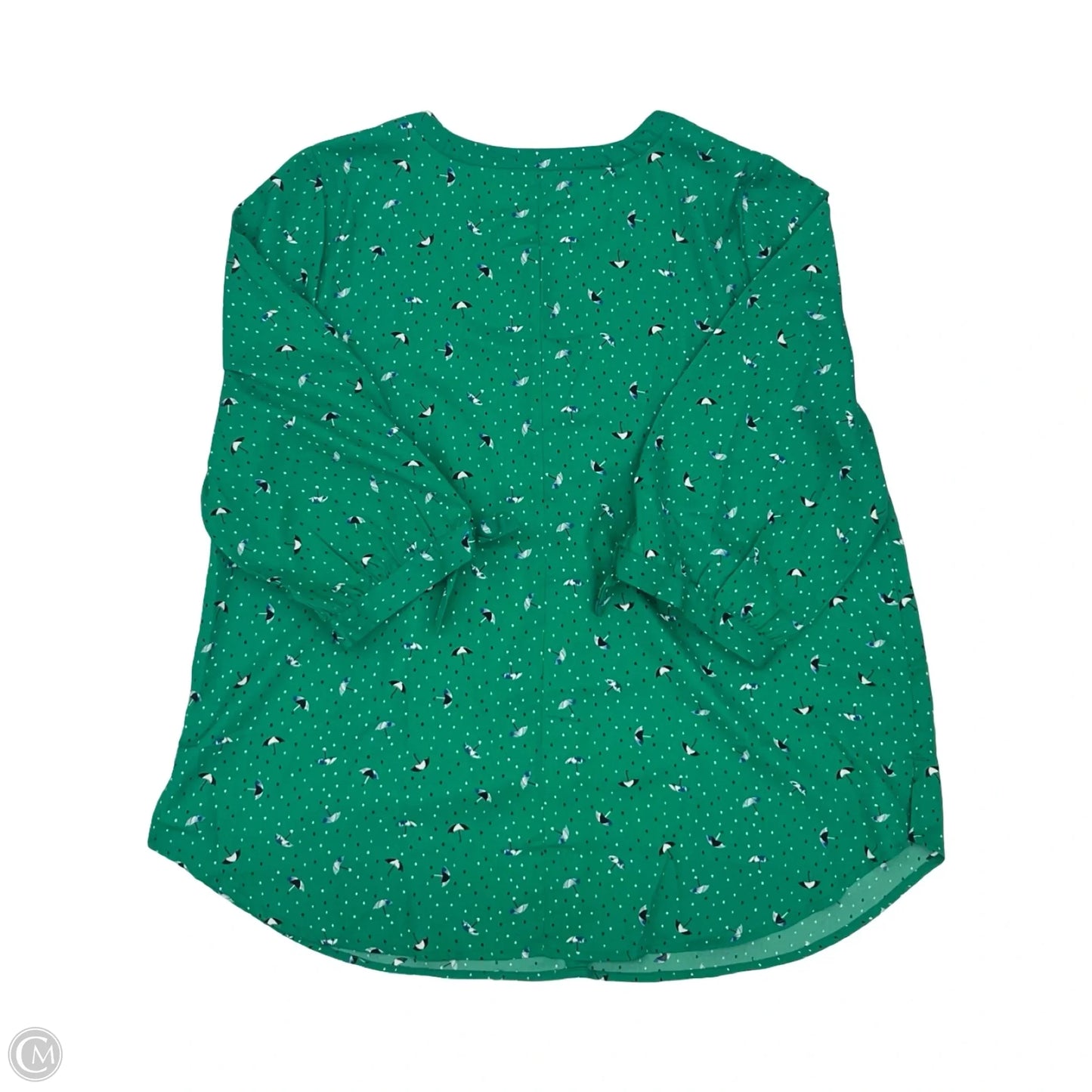 Blouse Long Sleeve By Catherines In Green, Size: Xl