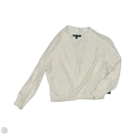 Sweater Cardigan By Relativity In White, Size: L