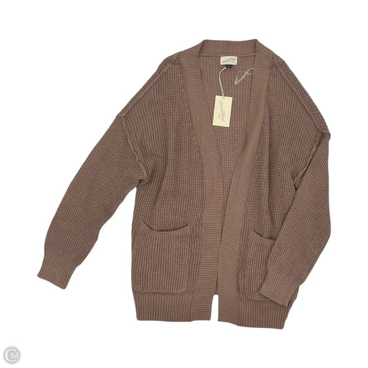 Sweater Cardigan By Universal Thread In Brown, Size: L