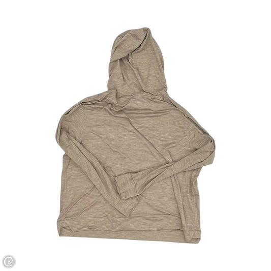 Athletic Top Long Sleeve Hoodie By Members Mark In Tan, Size: Xxl