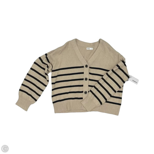 Sweater Cardigan By Sonoma In Black & Tan, Size: Xl
