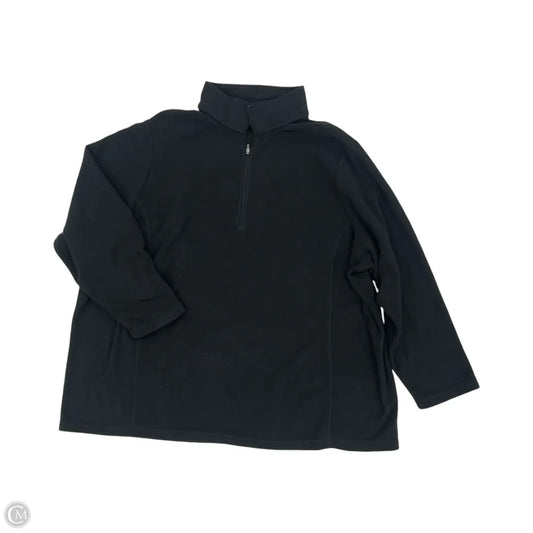 Sweatshirt Collar By Lands End In Black, Size: 3x