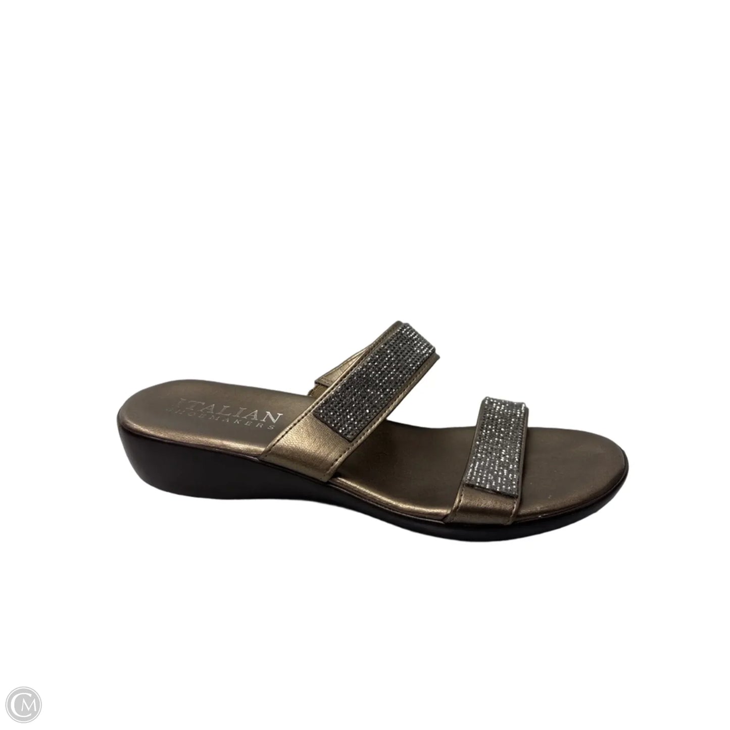 Sandals Flats By Italian Shoemakers In Gold, Size: 8