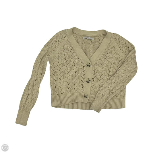 Sweater Cardigan By Loft In Tan, Size: M