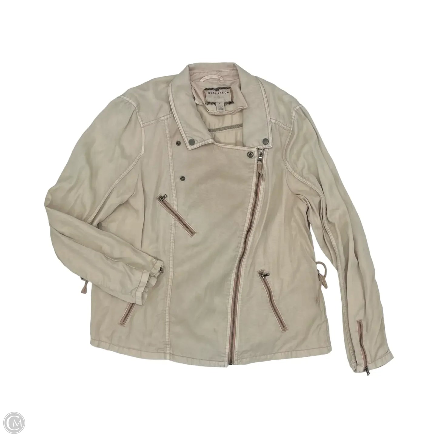 Jacket Denim By Marrakech In Tan Denim, Size: Xl