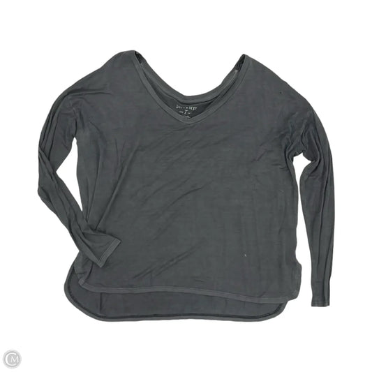 Top Long Sleeve Basic By Aerie In Grey, Size: M