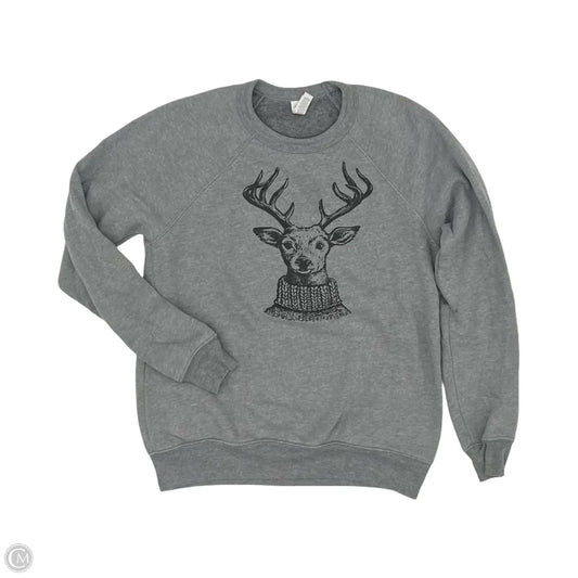 Sweatshirt Crewneck By Bella And Canvas In Grey, Size: S