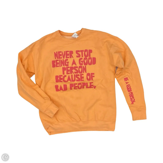 Sweatshirt Crewneck By Tultex In Orange & Pink, Size: S