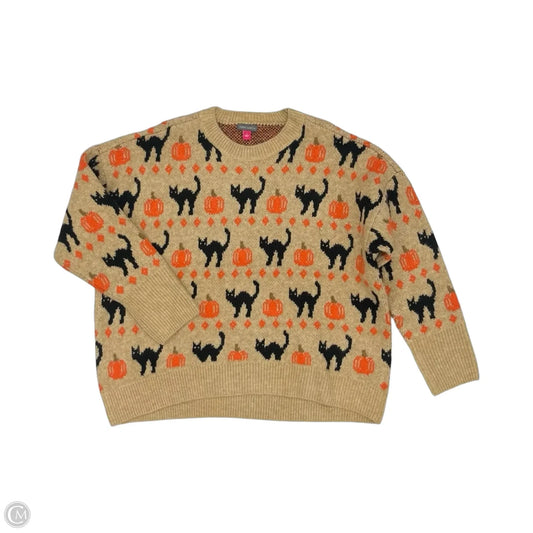 Sweater By Vince Camuto In Black & Tan, Size: L