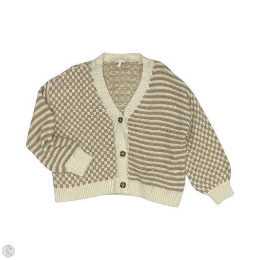 Sweater Cardigan By Maurices In Cream & Tan, Size: L
