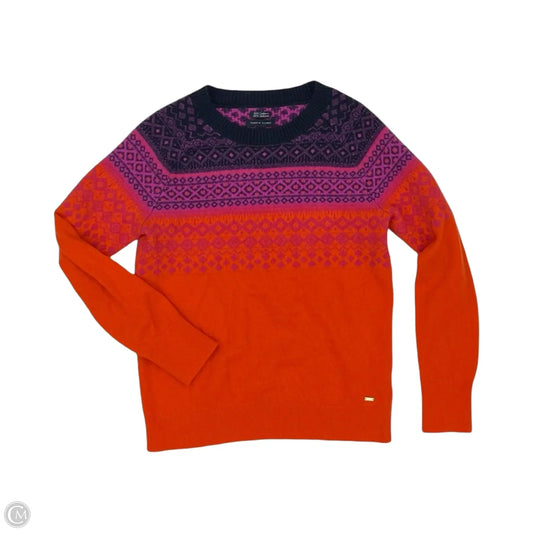 Sweater Cashmere By Tommy Hilfiger In Orange & Purple, Size: M