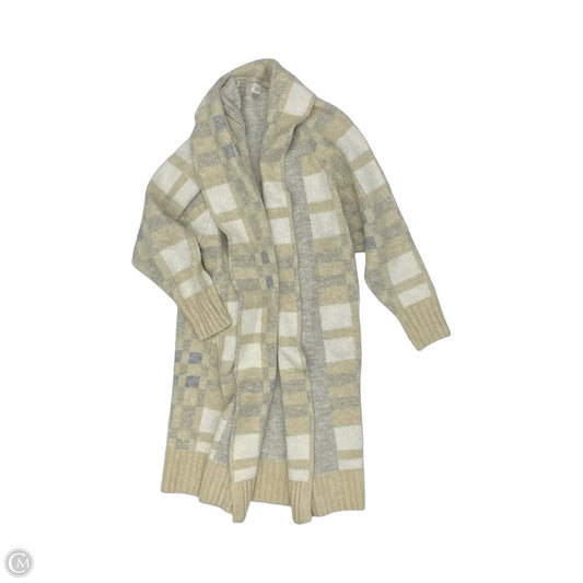 Sweater Cardigan By A New Day In Cream & Tan, Size: Xs