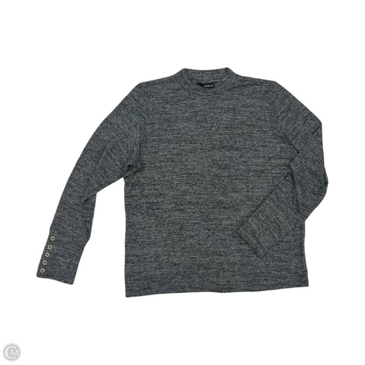 Top Long Sleeve By Rafaella In Grey, Size: L