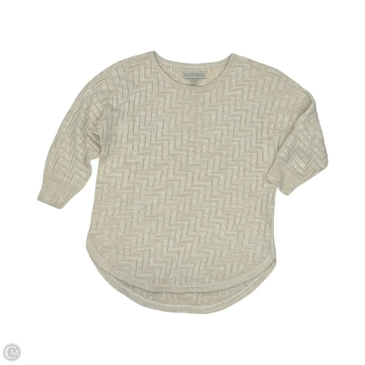 Sweater By Dana Buchman In Cream, Size: M