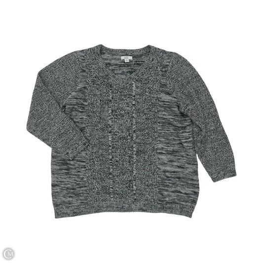 Sweater By Croft And Barrow In Grey, Size: 1x