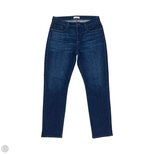 Jeans Straight By Loft In Blue Denim, Size: 12