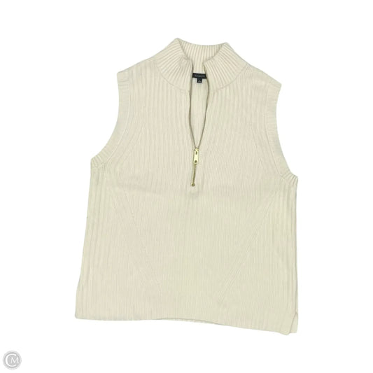 Sweater Short Sleeve By Talbots In Cream, Size: M