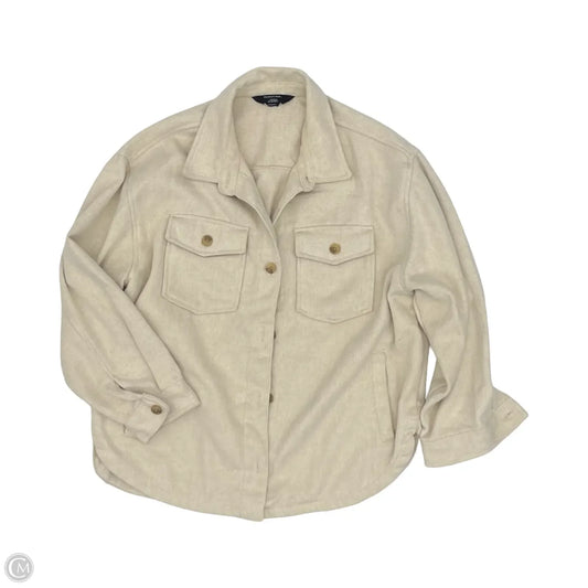 Jacket Shirt By Members Mark In Tan, Size: Xl