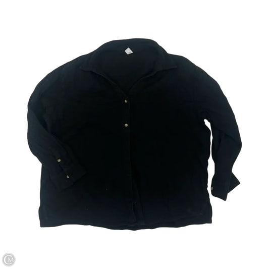 Blouse Long Sleeve By Old Navy In Black, Size: Xl