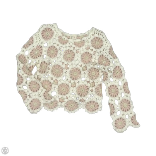 Sweater By Bibi In Cream & Pink, Size: Xl