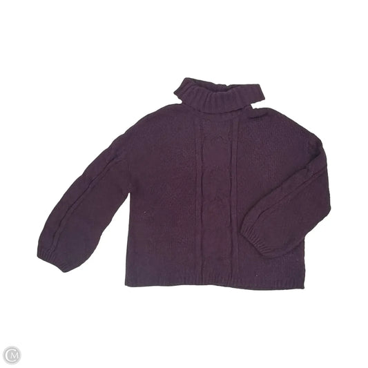 Sweater By Seven 7 In Purple, Size: Xxl