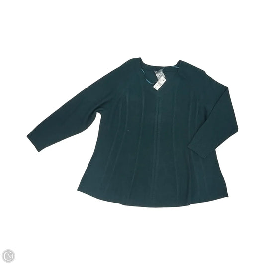 Sweater By Lane Bryant In Green, Size: 1x