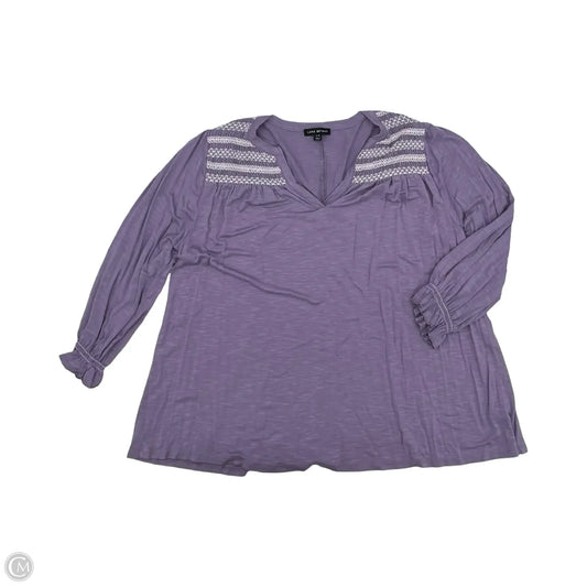 Top Long Sleeve By Lane Bryant In Purple, Size: Xl
