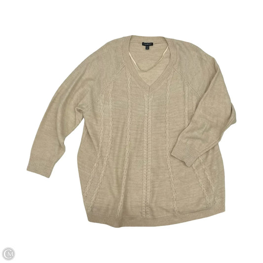 Sweater By Lane Bryant In Tan, Size: 1x