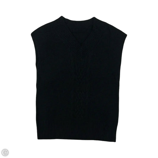 Vest Sweater By Clothes Mentor In Black, Size: M