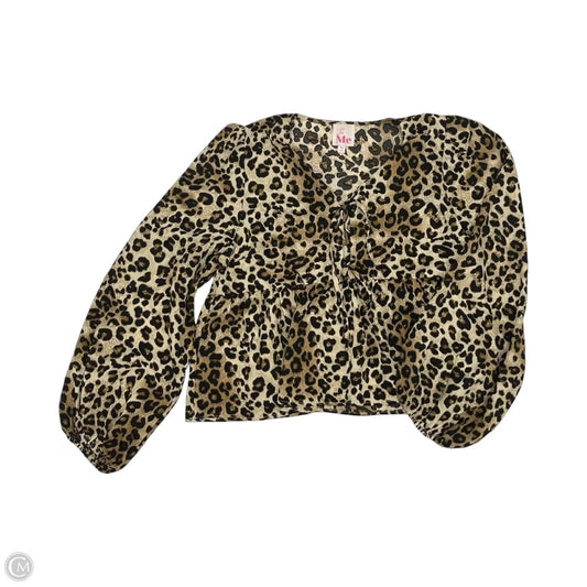 Blouse Long Sleeve By So Me In Animal Print, Size: M
