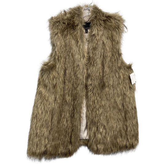 Vest Faux Fur & Sherpa By Banana Republic In Brown, Size:L