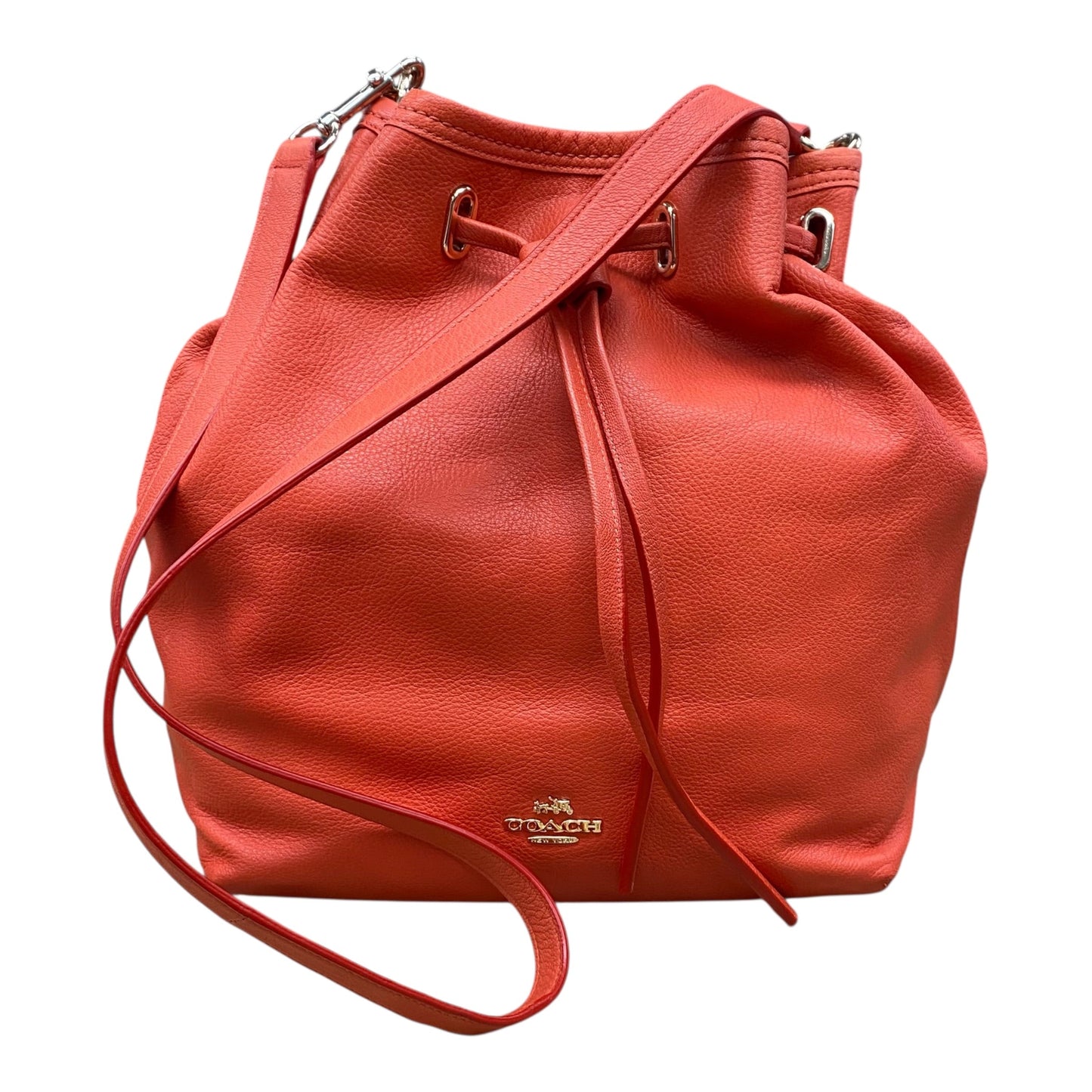 Tote Designer By Coach In Orange, Size:Large