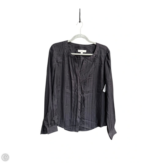 Blouse Long Sleeve By Loft In Black, Size: L