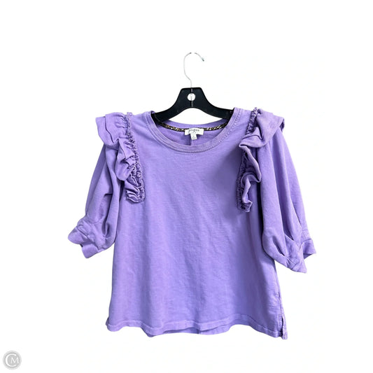 Top Short Sleeve By Umgee In Purple, Size: S
