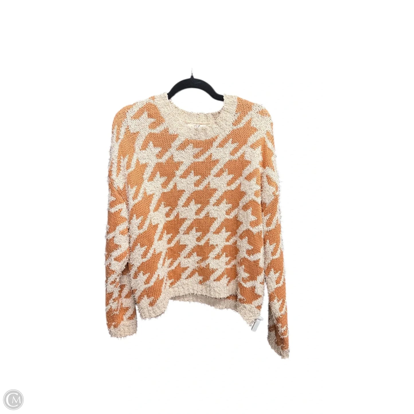 Sweater By Easel In Cream & Orange, Size: S
