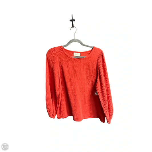 Top Long Sleeve By Universal Thread In Orange, Size: S