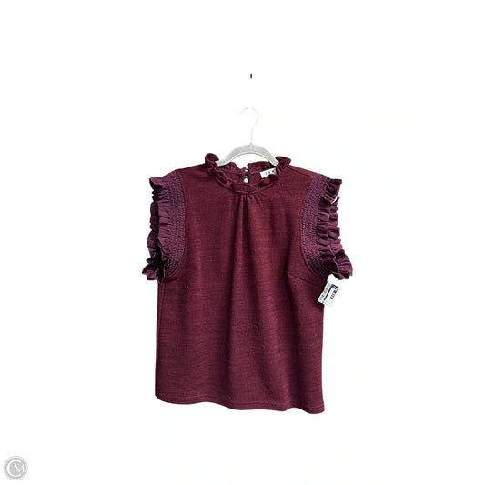 Top Sleeveless By Thml In Maroon, Size: M