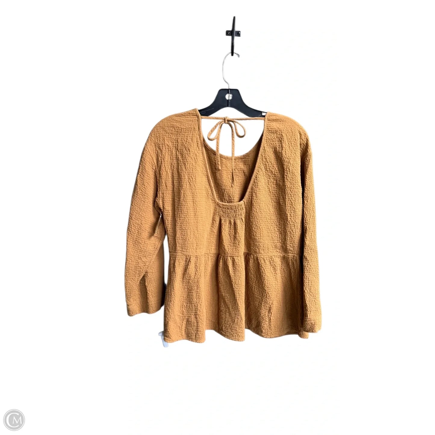 Top Long Sleeve By Madewell In Brown, Size: S