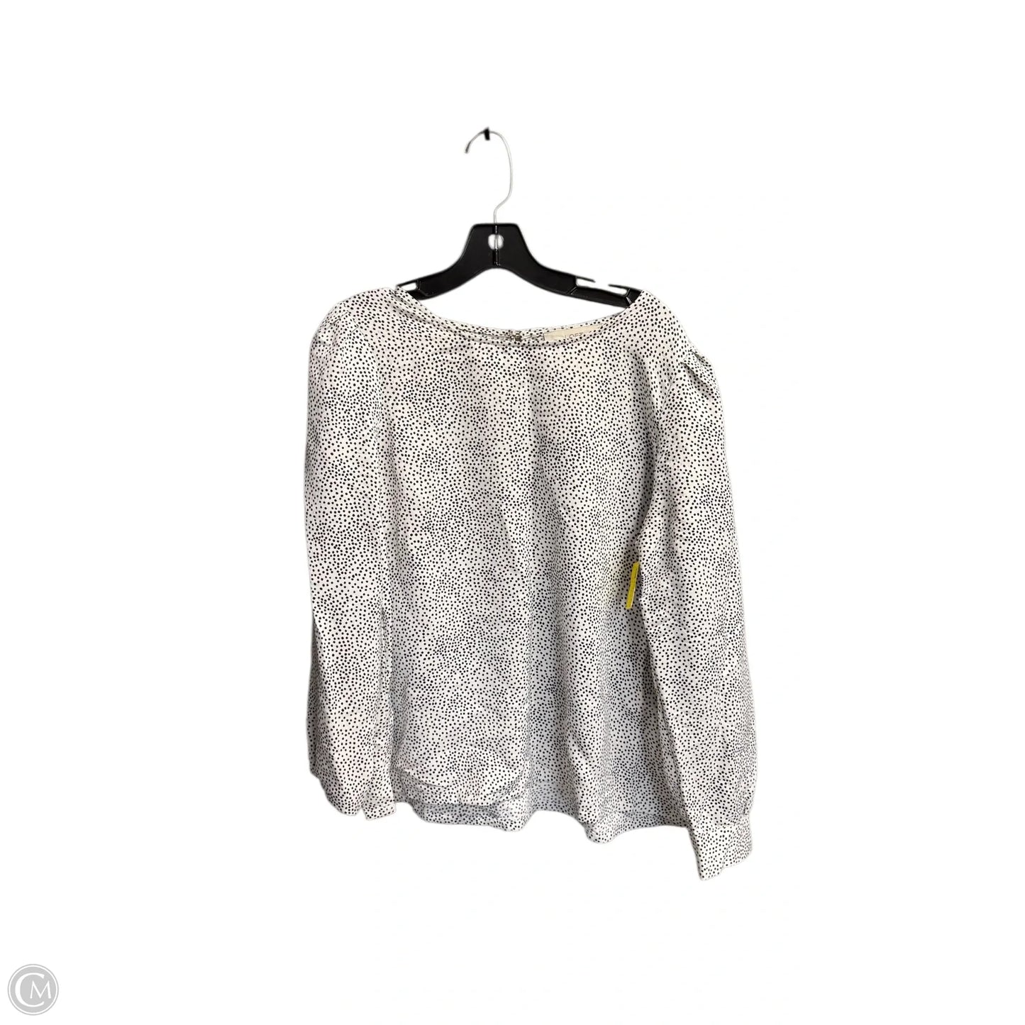Top Long Sleeve By Loft In Polkadot Pattern, Size: L