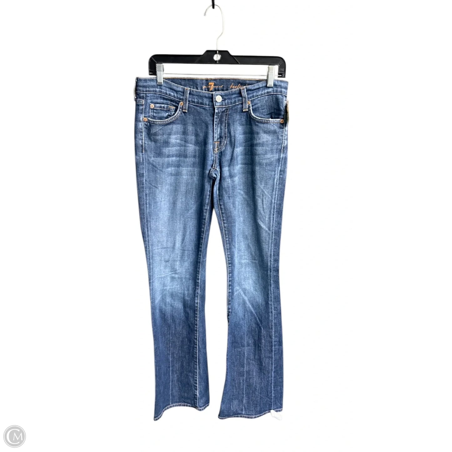 Jeans Boot Cut By 7 For All Mankind In Blue Denim, Size: 6